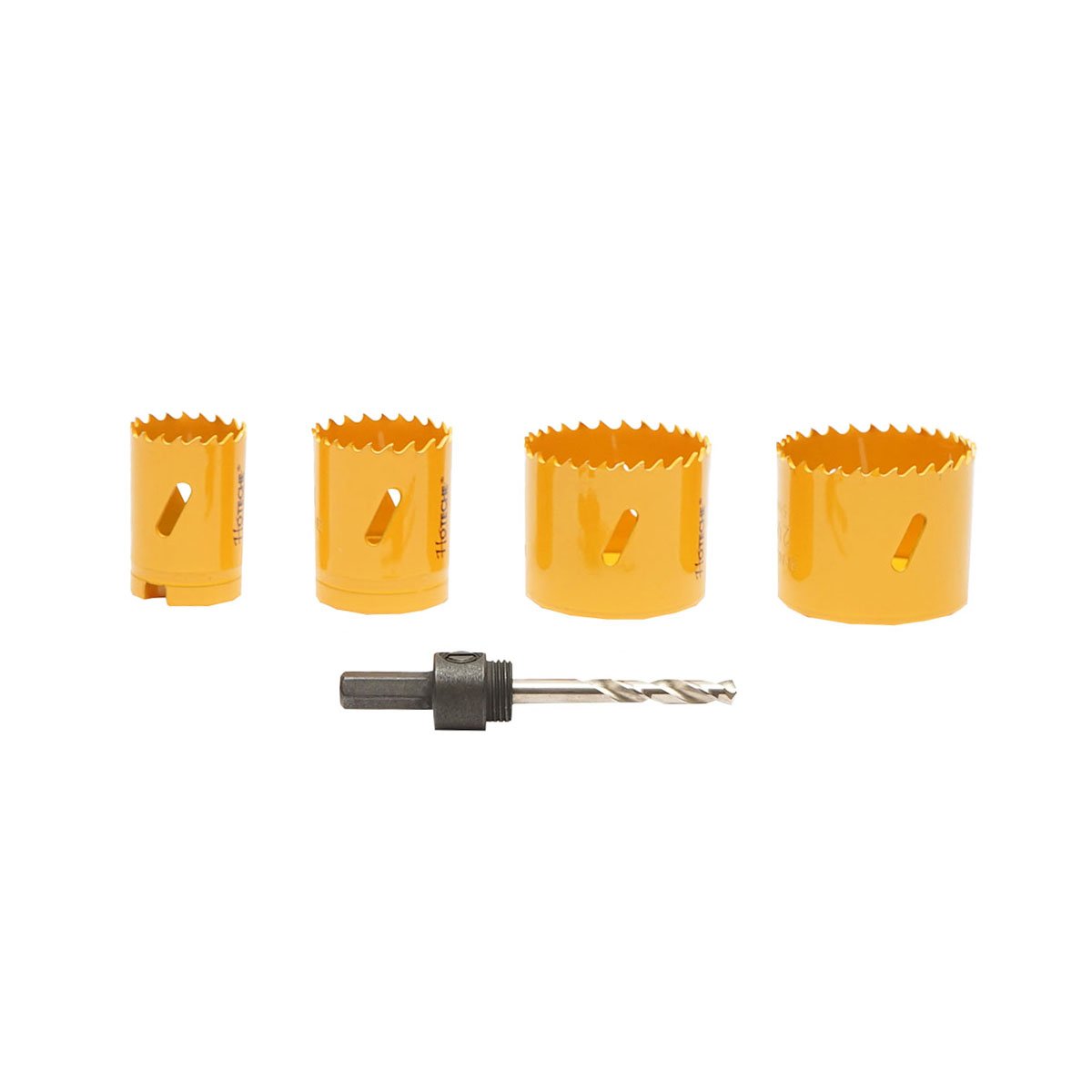 Set 4 carote bimetal cu adaptor mandrina pentru lemn rigips plastic Hoteche